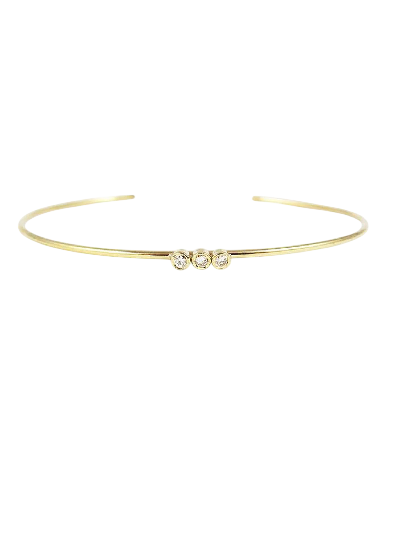 Diamond 3 Bezel Cuff